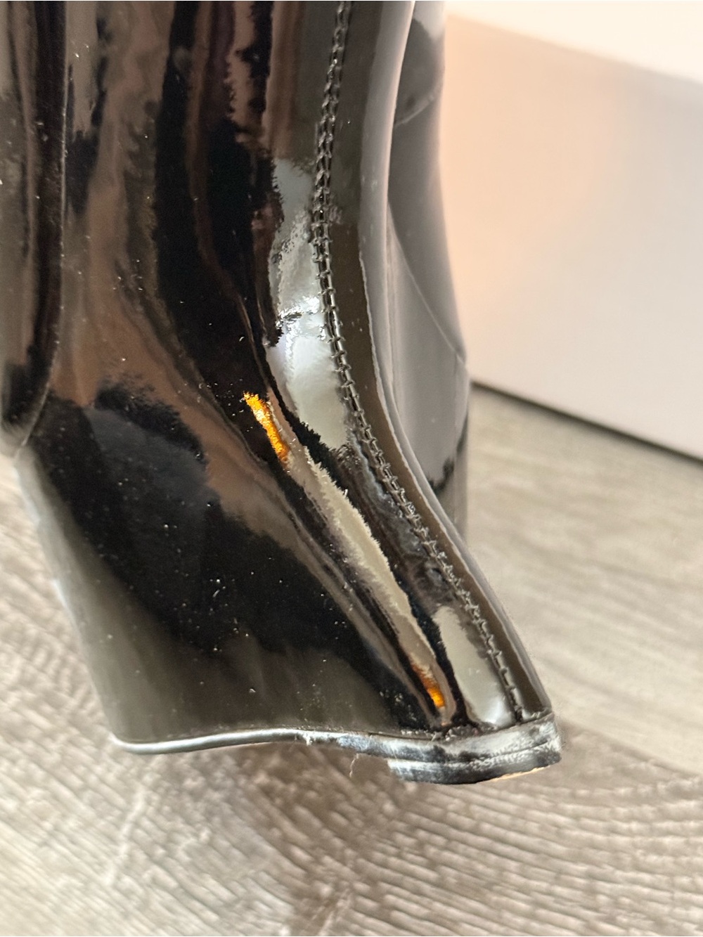 Aldo Black Patent Sculptural Wedge Pumps - Picture 9 of 12